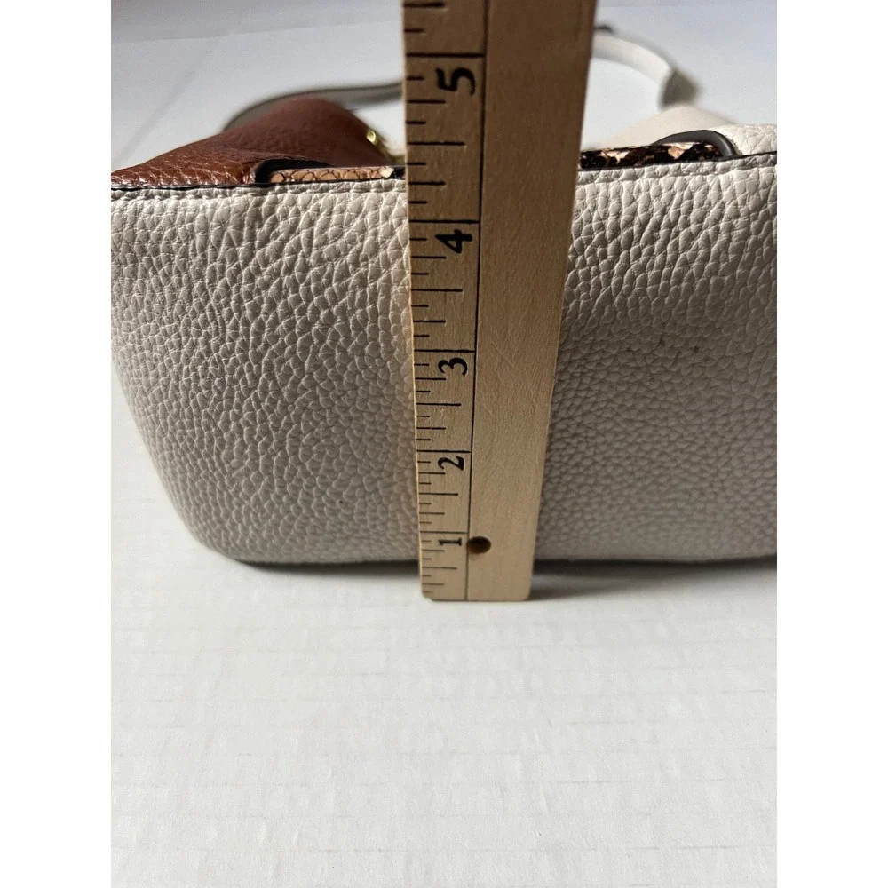 STEVE MADDEN Bucket Cognac Reptile Snake‎ Pattern Purse Handbag